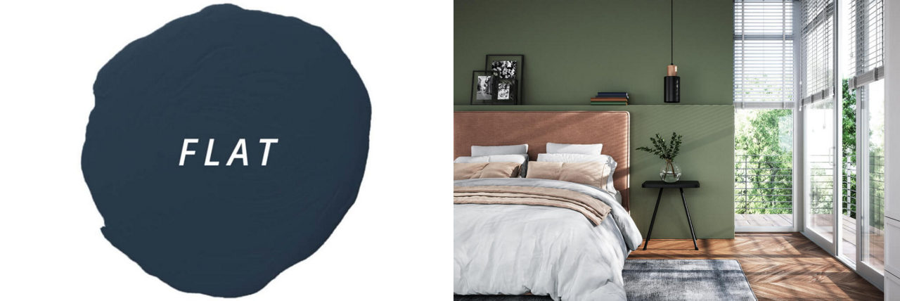 Flat matte paint finish