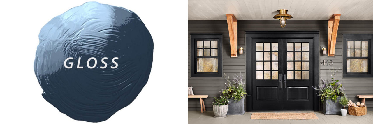 High-gloss paint finish