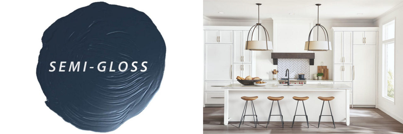 Semi-gloss paint finish
